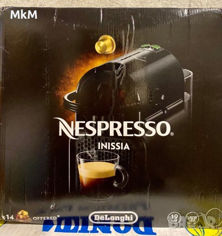 Кафе машина -капсули Nespresso Inissia Black DeLonghi , снимка 2 - Кафемашини - 43056217