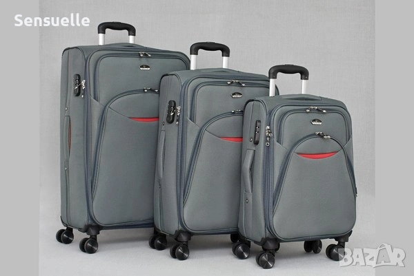 Комплект 3 куфара - различни цветове, снимка 4 - Куфари - 53389636