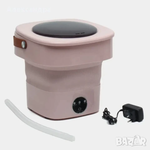 Мини сгъваема пералня с центрофуга – Компактна, мощна и идеална за всеки дом или пътуване - 12 литра, снимка 8 - Перални - 51103755