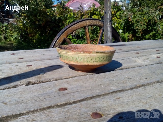 Старинна керамична паница #5, снимка 2 - Антикварни и старинни предмети - 27185760