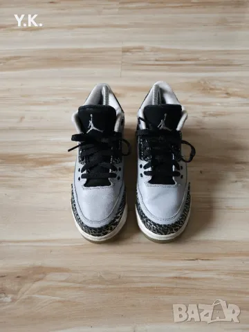 Оригинални кецове Jordan 3 Retro "Wolf Grey" (GS), снимка 5 - Детски маратонки - 47953578