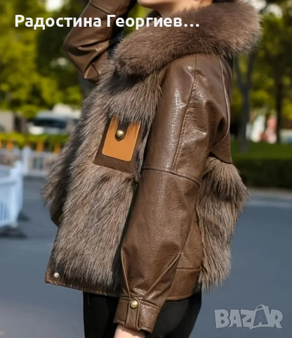 Дамско стилно яке от еко кожа , снимка 2 - Якета - 52941615