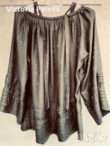 Прекрасна копринена блуза STAR JAQUARD, снимка 8 - Блузи с дълъг ръкав и пуловери - 27208543