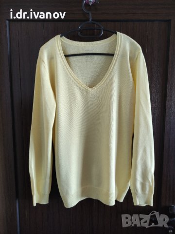 Пуловер с остро деколте, светло жълт цвят на Esmara , снимка 1 - Блузи с дълъг ръкав и пуловери - 38297872
