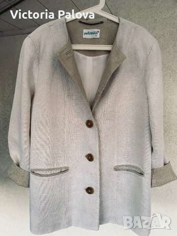 Скъпо сако PETRESSA груб лен, снимка 11 - Сака - 39319009