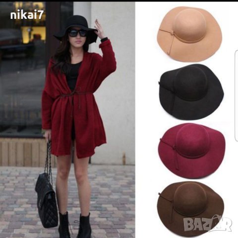 дамска шапка изискана луксозна капела с периферия и коланче модел ZARA, снимка 2 - Шапки - 27153989