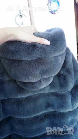 Палто с естествен косъм от чинчила, снимка 15 - Палта, манта - 43780571