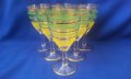Ретро чашки за алкохол, златни кантове, цветна посипка, столче , снимка 8
