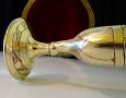 Бронзов бокал,рог виночерпец,клетъчен емайл,500 гр. , снимка 13