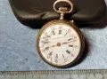 Стар СРЕБЪРЕН ДЖОБЕН ЧАСОВНИК СРЕБРО 800 с КРАСИВО РЪЧНО ГРАВИРАН КОРПУС и КАПАК 48862, снимка 14