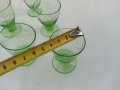 Ретро чашки с гарафа за ракия цветно зелено стъкло, снимка 5