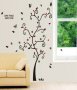 Черно дърво клони листа самозалепващ стикер лепенка за стена мебел декор украса, снимка 3