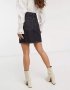 OASIS Тъмно синя къса маркова дънкова пола с копчета, снимка 2