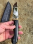 Ръчно изработен нож Черен Текстолит, снимка 6