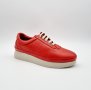 Дамски спортни обувки от естествена кожа в червено 