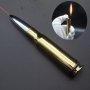 Газова запалка с формата на куршум/патрон с вграден лазер, снимка 1 - Запалки - 33554927