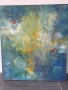 Цвятко Цветков 80см/голяма абстрактна българска картина масло върху платно/ексресионизъм, снимка 1