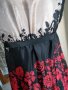 SIMONA BARBIERI Twinset 100% естествена коприна, рокля в черно и червено, снимка 4