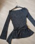 Нова! Черна блуза с брокат , снимка 1 - Блузи с дълъг ръкав и пуловери - 39784145