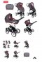 Комбинирана бебешка количка 3в1 Lorelli Mia, Red and Black, снимка 1 - Детски колички - 38033312