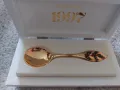 позлатена сребърна лъжичка 1997 Robbe & Berking, снимка 1