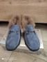 Нови дамски сини лоуфъри с естествен пух, снимка 4