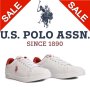ПРОМО 🍊 U.S. POLO® № 38 🍊 Дамски пролет/есен кожени обувки в бяло и червено нови с кутия, снимка 13