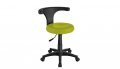 Козметичен стол - табуретка за педикюр Ergo 44/54 см - бяла/сива/зелена, снимка 3