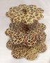 3 етажна Триетажна поставка стойка за мъфини картонена леопардови шарки диви зоо животни, снимка 1 - Други - 37552907
