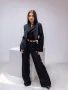 Елегантен черен дамски комплект от две части , снимка 6
