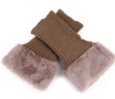 Дамски плетени гети с пух, различни цветове, снимка 14