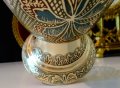 Бронзова ваза 36 см.,клетъчен емайл. , снимка 9