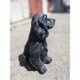 Фигура - статуя от бетон на куче Кокер Шпаньол - патирана в черен и бял цвят, снимка 14
