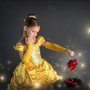 Рокляна Белс разкошнадраперия+подарък коронка!Аксесоари и кринолин!, снимка 1 - Детски рокли и поли - 36898912