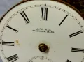 A. W. W.Co. WALTHAM MASS. МЕХАНИЗЪМ от СТАР АМЕРИКАНСКИ ДЖОБЕН ЧАСОВНИК с РИМСКИ ЦИФЕРБЛАТ 40364, снимка 2