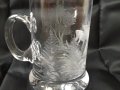 Немска ловна ръчно шлифована стъклена чаша за бира 0,5 л.,  нова, снимка 4