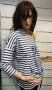 Нова дамска моряшка блуза с паднало рамо, трансферен печат Котва, снимка 17