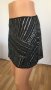 С / М America Today Нова Дамска Къса Пола Черна Бродерия Мъниста Паети Лятна Клубна, снимка 13