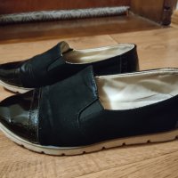 Черни велурени обувки 39 номер, снимка 4 - Дамски ежедневни обувки - 42956550