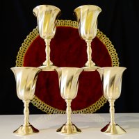 Бронзови чаши за ракия,многостен. , снимка 3 - Антикварни и старинни предмети - 38068388