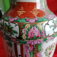 Стара Китайска Ваза ,Династия Куанлонг Family Rose, снимка 4 - Антикварни и старинни предмети - 38874226