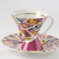 Порцеланова чаша с чинийка за кафе и чай, снимка 1 - Чаши - 28620126