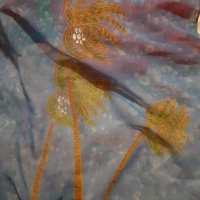 Оригинален голям копринен шал от остров Мавриций, снимка 2 - Шалове - 33226839