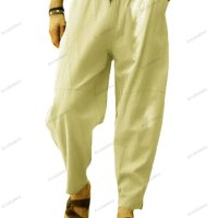 Мъжки свободни хип-хоп панталони тип молив от памук с връзки, 7цвята - 023, снимка 7 - Панталони - 40780879