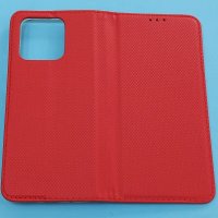 калъф за Xiaomi Redmi 10C страничен със силикон и закопчаване червен, снимка 1 - Калъфи, кейсове - 37086540