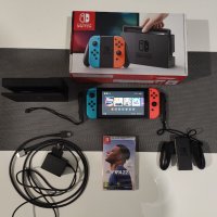 Конзола Nintendo Switch 32 GB с чифт джой-кони - сини/червени и 2 игри FIFA 22., снимка 7 - Nintendo конзоли - 43259193