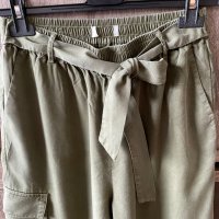 Зелен панталон с висока талия-размер S, снимка 2 - Панталони - 36905483
