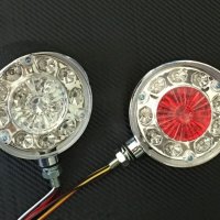 ЛЕД LED габарити за огледало , ОБЕЦИ 12-24V за камион червено-бяло , снимка 1 - Аксесоари и консумативи - 35436348