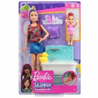 Барби Скипър кукли детегледачка комплект за баня и тоалетна кукла Barbie Skipper, снимка 12 - Кукли - 29068696