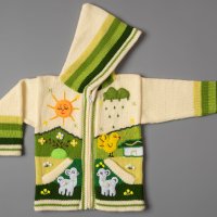 Кремава перуанска детска жилетка, размери от 0 до 7 години , снимка 1 - Детски пуловери и жилетки - 35537374